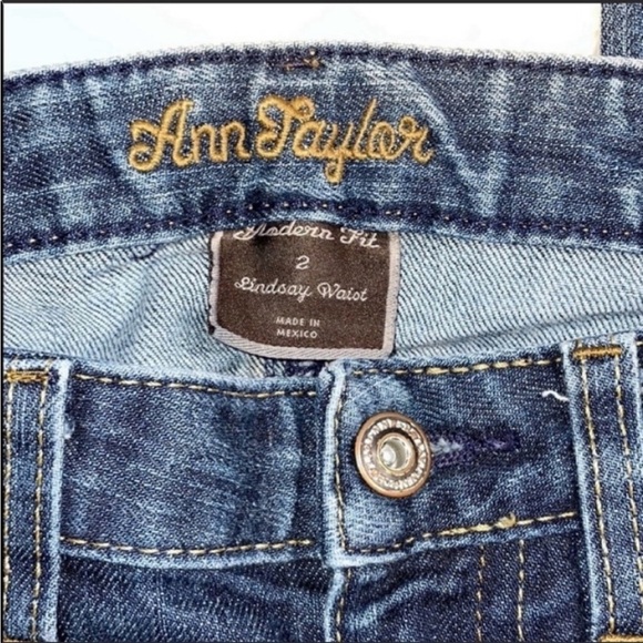 Ann Taylor Denim Jeans Modern Fit Lindey Waist Size 2 - Picture 4 of 9